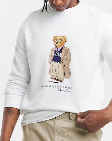 Polo Ralph Lauren Bear Graphic Crew Sweat - White