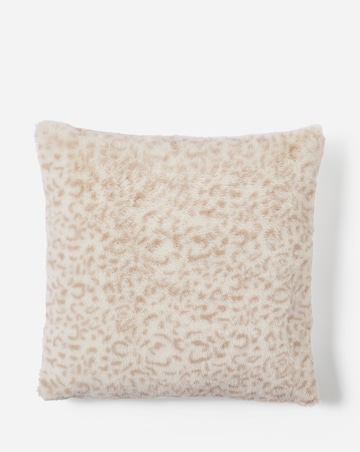 Leopard Printed Faux Fur Cushion