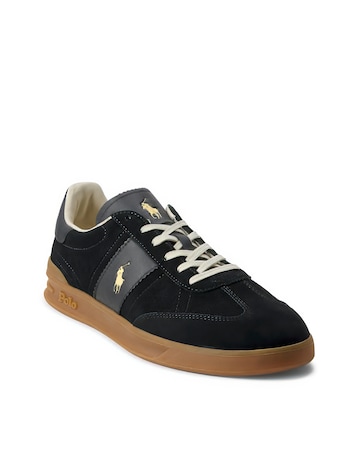 Polo Ralph Lauren Heritage Aera Suede Trainers - Black