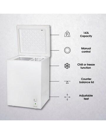 Abode A142CF0E1W Chest Freezer 142L - White