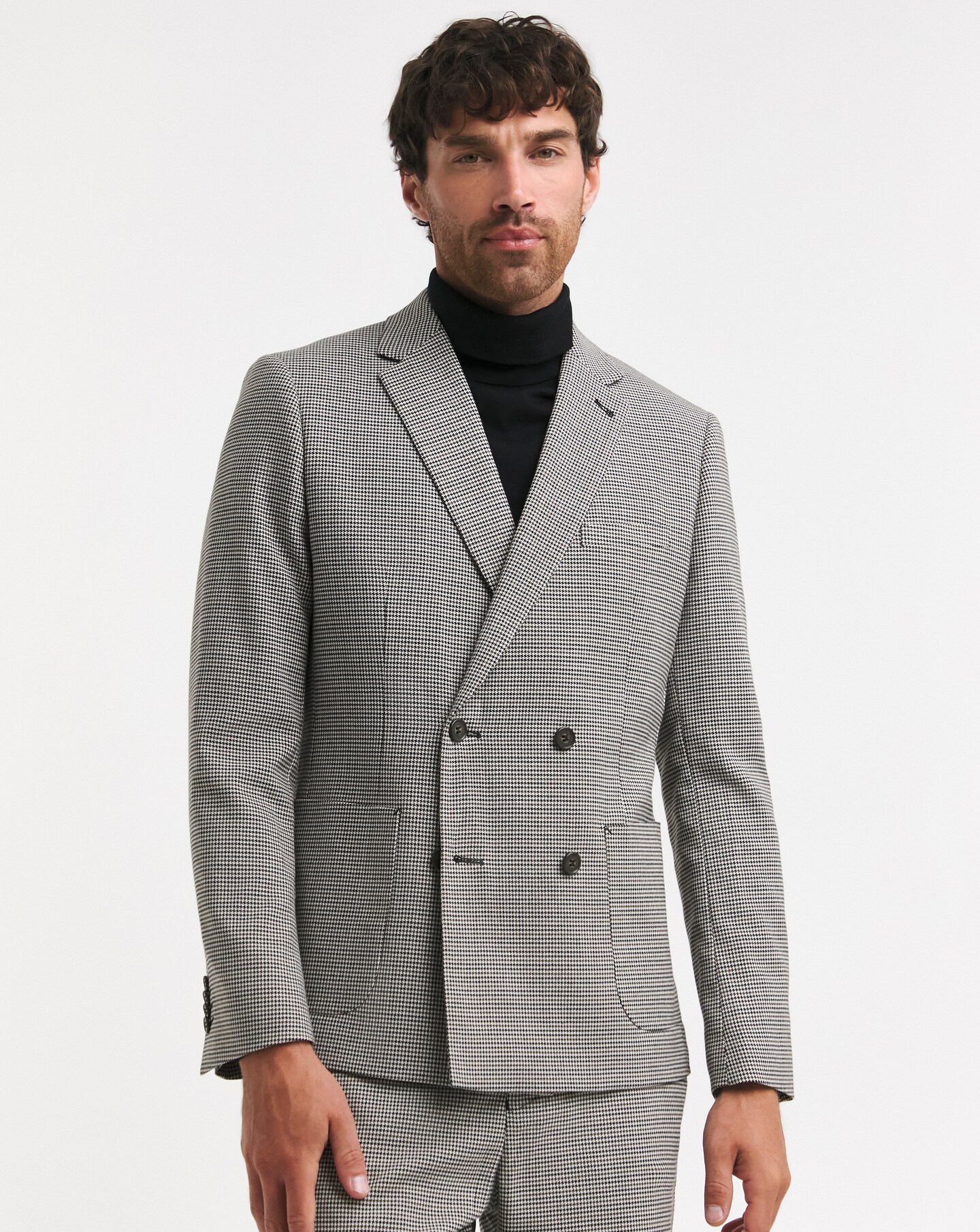 Double Breasted Puppytooth Blazer | Jacamo