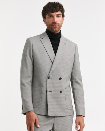 Double Breasted Puppytooth Blazer