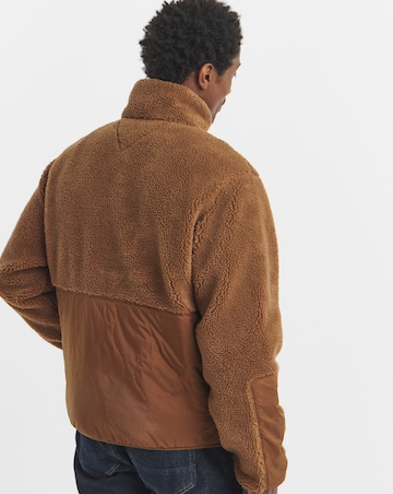 Tommy Jeans Mix Teddy Jacket - Brown