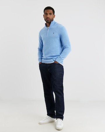 Polo Ralph Lauren 1/2 Zip Knit Jumper - Soft Royal
