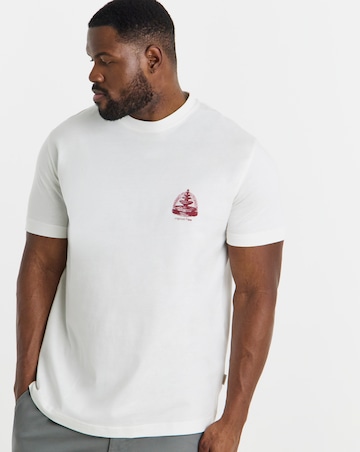 Jack & Jones Greenville Fountain Back Graphic T-Shirt - White