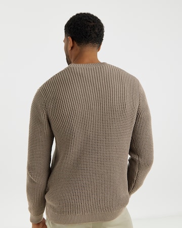 Textured Crew Neck Jumper