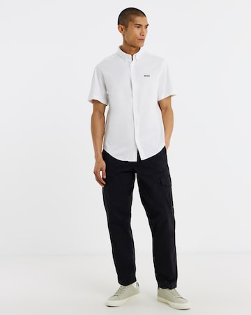 BOSS Short Sleeve Stretch Motion Shirt - White