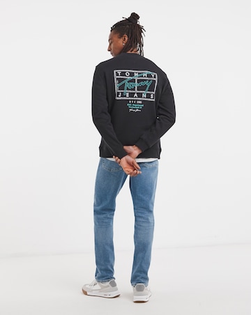 Tommy Jeans Signature Spray Back Print Sweat - Black
