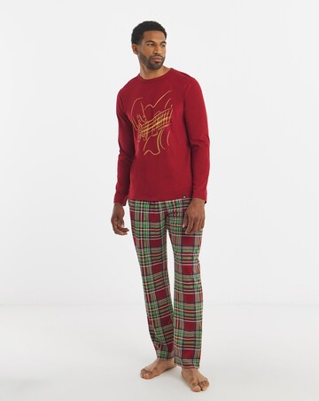 Joe Browns Graphic Check Pyjama Set Long