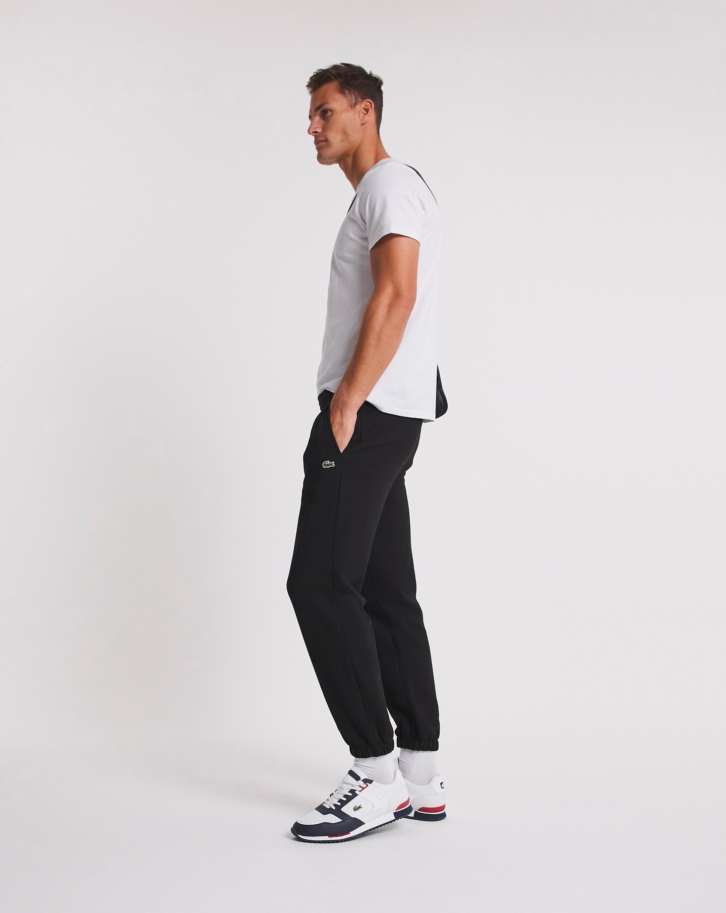Lacoste Black Classic Fit Sweatpants Jacamo