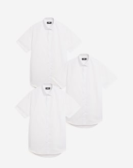 3 Pack Short Sleeved Formal Shirt Long