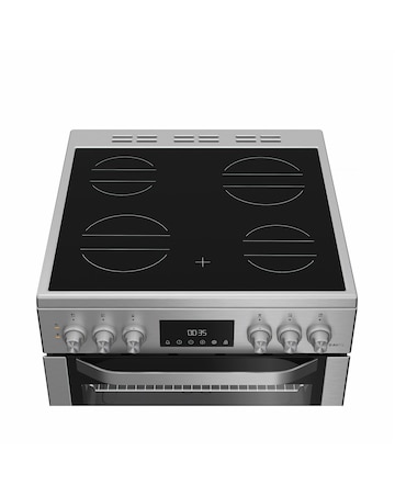 Hotpoint HDE6VDCAX 60cm Electric Double Cooker with Air Fry - Stainless Steel
