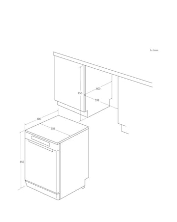 Hoover H-Dish 500 HF4B7F0W-80 14 Place Full Size WiFi Dishwasher White Install