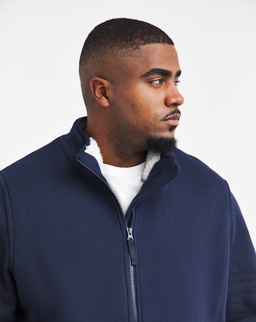 Borg Lined Funnel Neck Sweatshirt Long