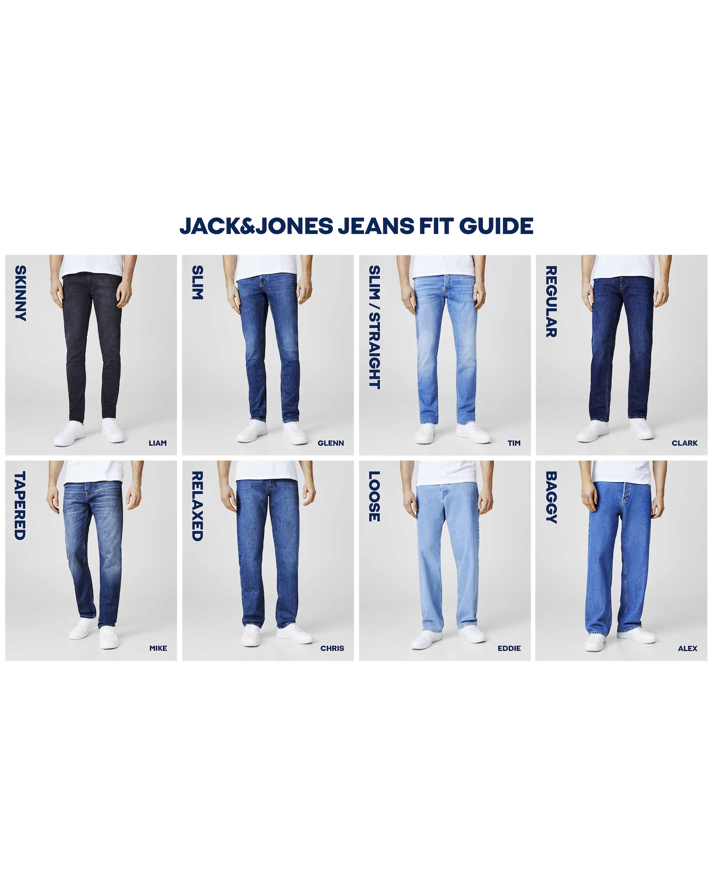 JACK & JONES Jeans Uomo Slim Fit – Vita Bassa, Stonewashed, Super Stretch 50% (Cotone E Elastan)