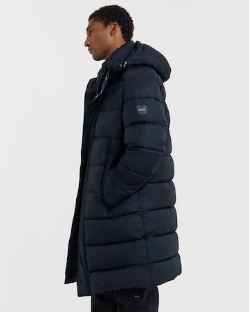BOSS Longline Padded Coat - Navy