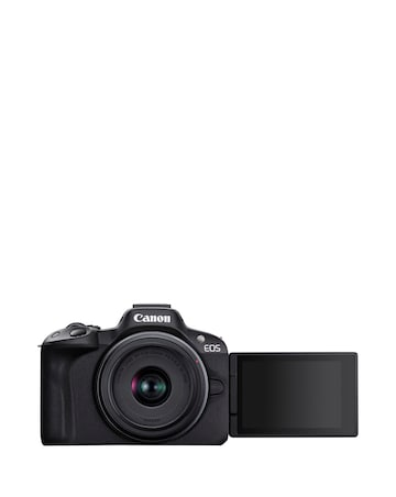 Canon EOS R50 APS-C Mirrorless Camera inc RF-S 18-45mm Lens - Black
