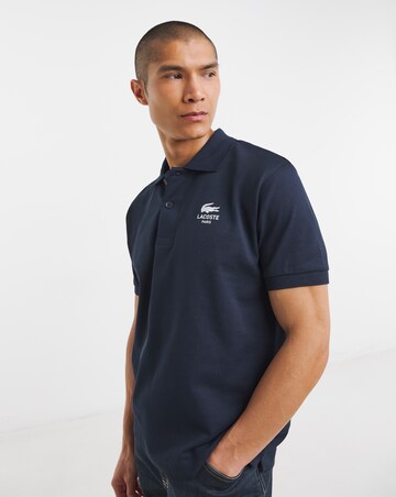 Lacoste Short Sleeve Croc Logo Polo - Navy