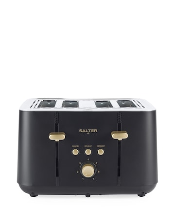Salter Alchemy Black Kettle, Toaster & Canister Bundle