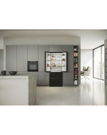 Haier HFR5719ENPB 70cm French Door Fridge Freezer - Black