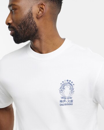 Only & Sons Toad Back Graphic T-Shirt - White