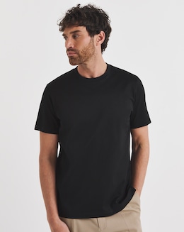 Folio Mercerised Supima T-Shirt- Black