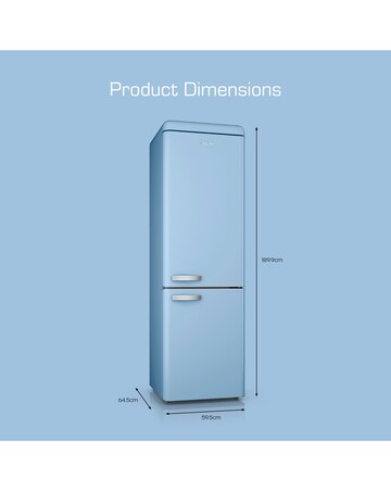 Swan SR11020BLNE Retro 60/40 Fridge Freezer - Blue