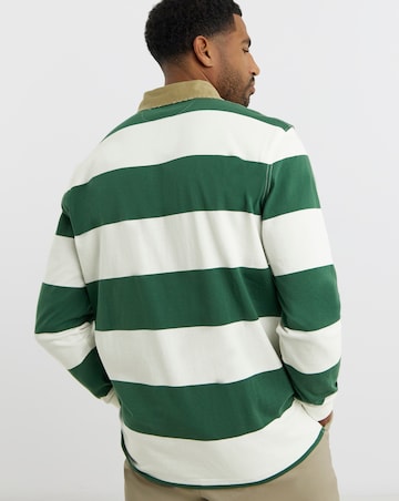 Polo Ralph Lauren Long Sleeve Stripe Rugby - Green/Cream