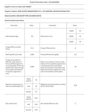 Indesit IMA 864 My Time Washing Machine - White + Install