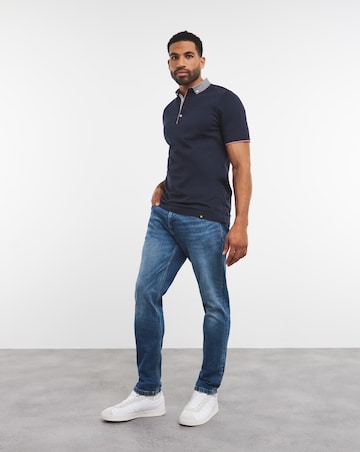 Joe Browns Printed Collar Polo Shirt Long Length