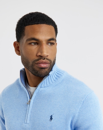 Polo Ralph Lauren 1/2 Zip Knit Jumper - Soft Royal