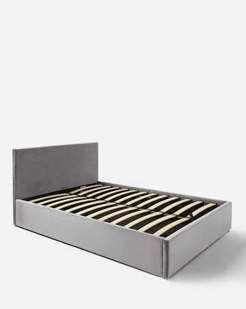 Hayden Velvet Ottoman Bed with 3 Layer Memory Foam Hybrid Mattress