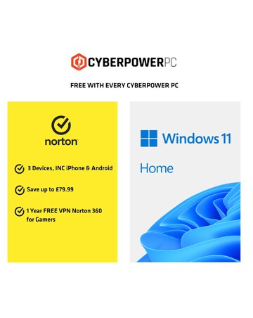 CyberPowerPC Blaze Intel Core i5-12400F, 16GB RAM, 1TB NVMe SSD Gaming Bundle