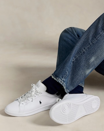 Polo Ralph Lauren Heritage Court Leather Trainers - White