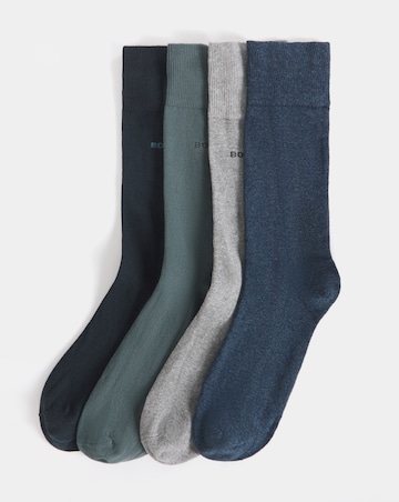BOSS 4 Pack Logo Gift Box Socks - Multi