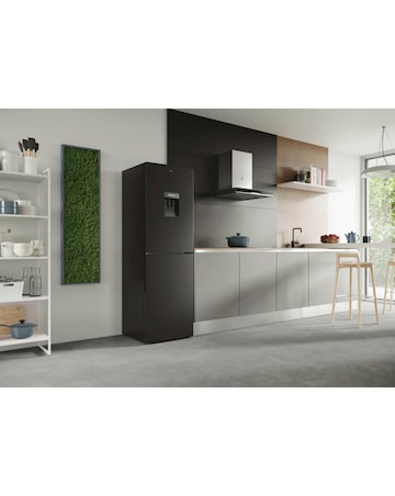 Hoover H FRIDGE 300 HOCT3L517EWBK-1 Low Frost Fridge Freezer Black + Install