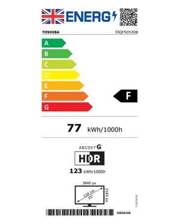 Toshiba Fire 55QF5D53DB 55in Smart 4K UHD HDR QLED TV