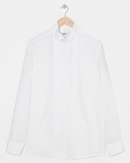 White Poplin Wing Collar Dinner Shirt