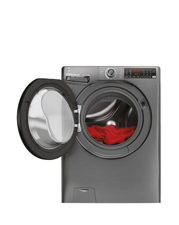 Hoover H-WASH 350 H3WPS496TAMBR680 9kg Washing Machine - Grey + installtion