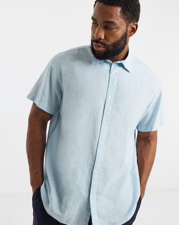 Jack & Jones Breeze Linen Blend Shirt - Light Blue