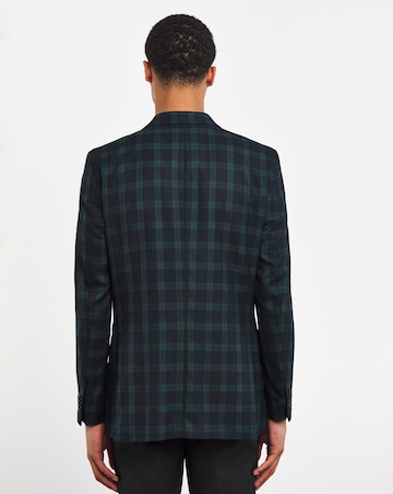 Tonal Tartan Check Suit Jacket