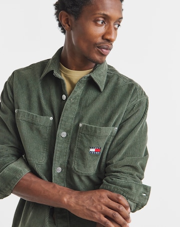 Tommy Jeans Relaxed Washed Cord Shirt - Green