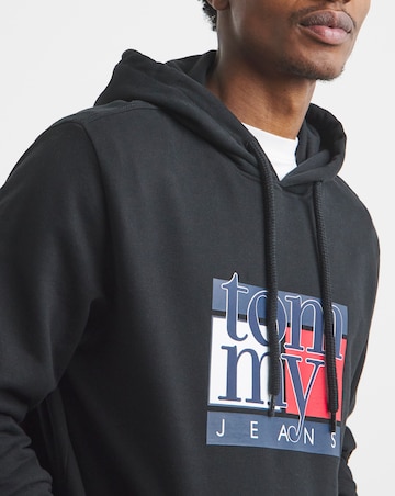 Tommy Jeans Flag Graphic Hoodie - Black