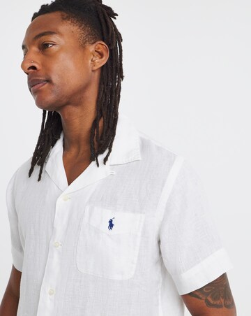 Polo Ralph Lauren Short Sleeve Linen Resort Shirt - White