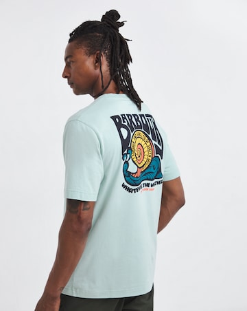 Barbour Frome Short Sleeve Relaxed Back Graphic T-Shirt - Mint Blue