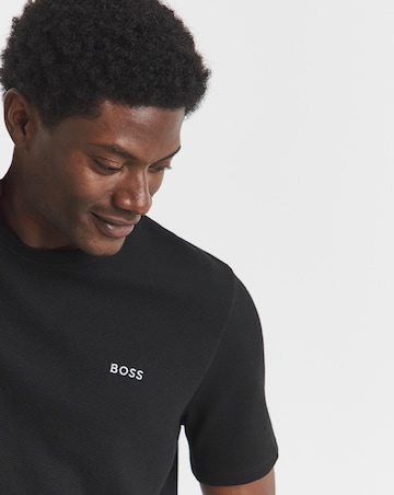 BOSS Short Sleeve Waffle Lounge T-Shirt - Black