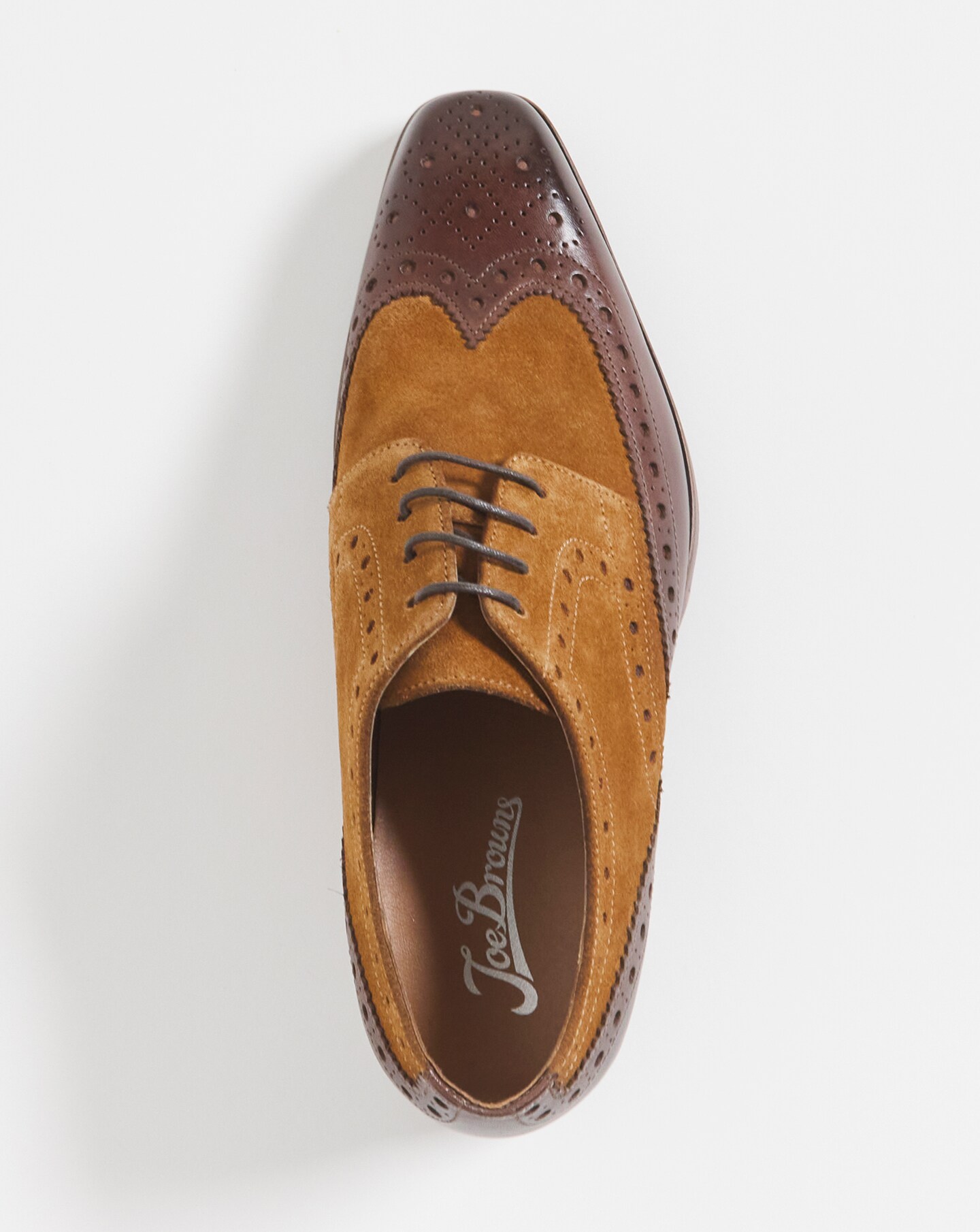 Joe Browns Brogue Contrast Shoe Wide Fit Jacamo