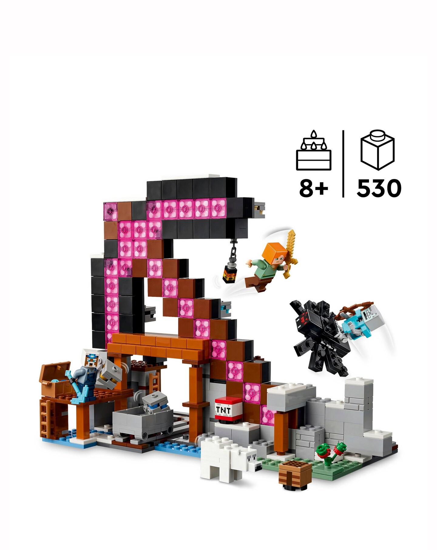 LEGO Minecraft The Pickaxe Mine Gamer-Room Decor, Axe Building Toy LEGO Minecraft The Pickaxe Mine Gamer-Room Decor, Axe Building Toy