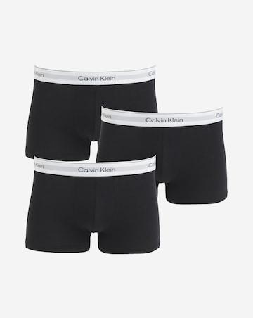 Calvin Klein 3 Pack Icon Cotton Stretch Trunk - Black