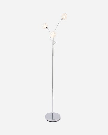 3 Light Acrylic Chrome Floor Lamp